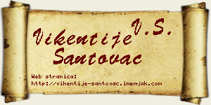 Vikentije Santovac vizit kartica